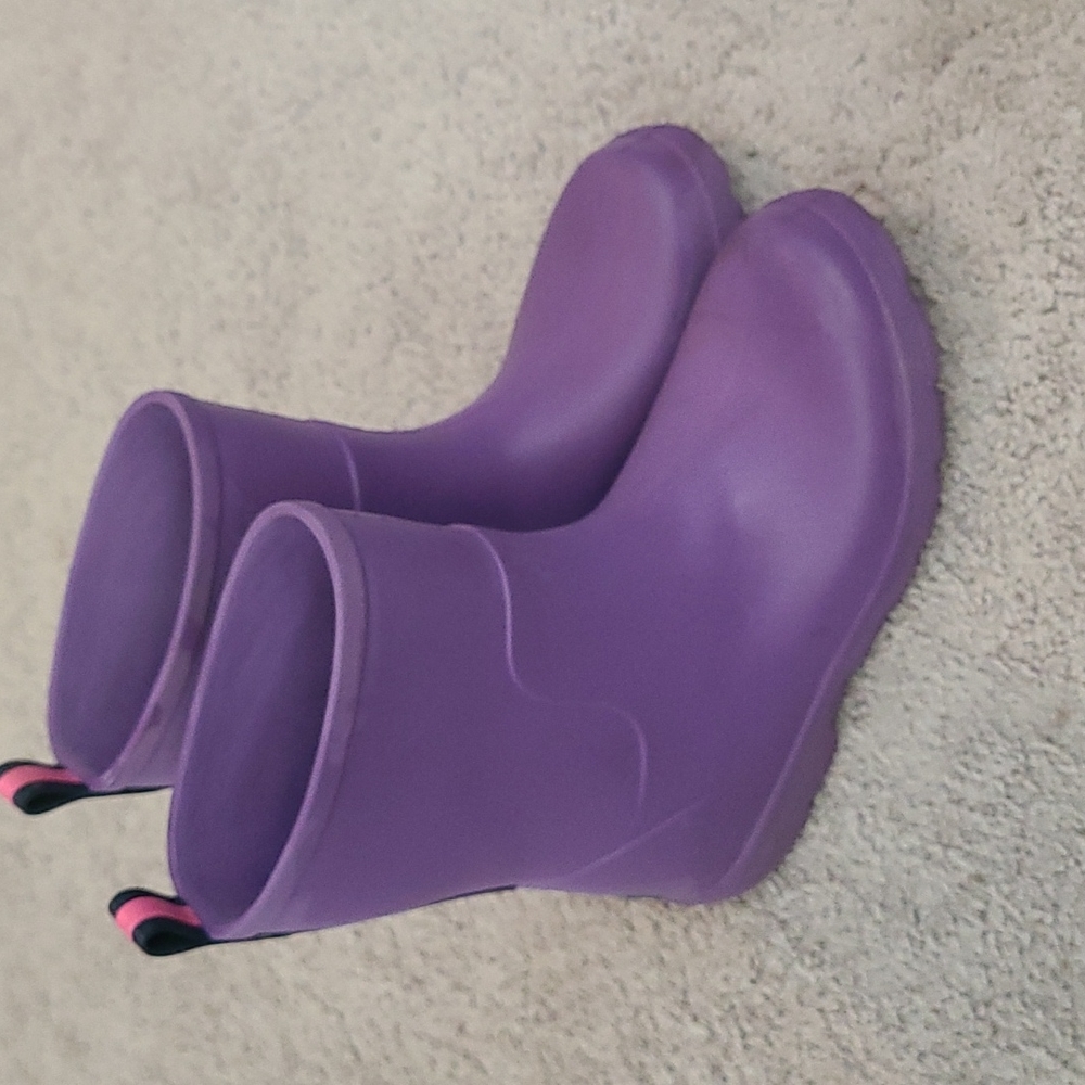 Totes Purple Kid Rain Boots- Size 2-3